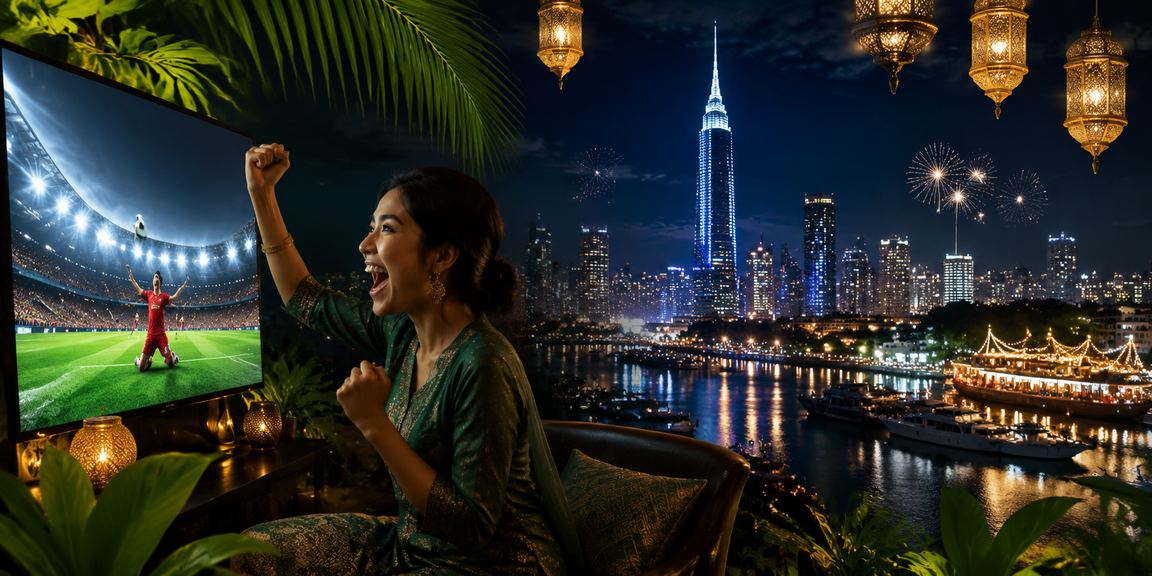 Susasana perayaan Hari Raya di Kuala Lumpur bersama hiburan kasino dalam talian